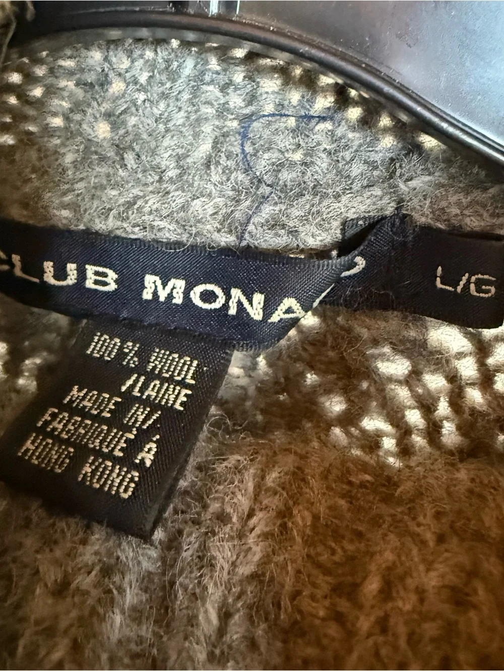 Club Monaco Gray Turtleneck Chevron Cable Knit Sweater